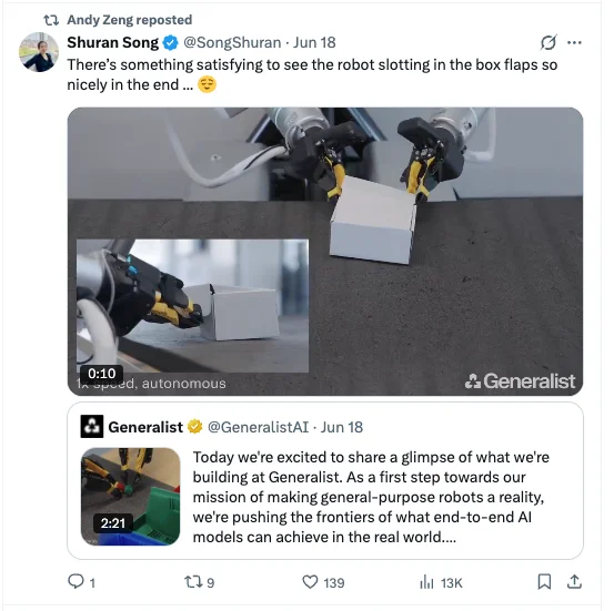 凭借 27 万小时真机数据，Generalist 可能是最接近“GPT-1 时刻”的顶级机器人团队