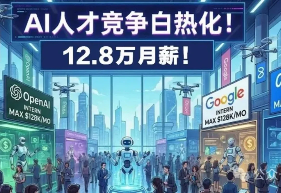 AI巨头们开抢实习生！月薪12.8万砸你