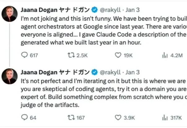 谷歌 Gemini API 负责人自曝：用竞品Claude Code 1小时复现自己团队一年成果，工程师圈炸了！