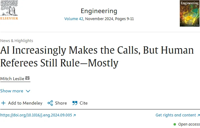 AI执裁渐成常态，人类裁判仍掌大局 Engineering