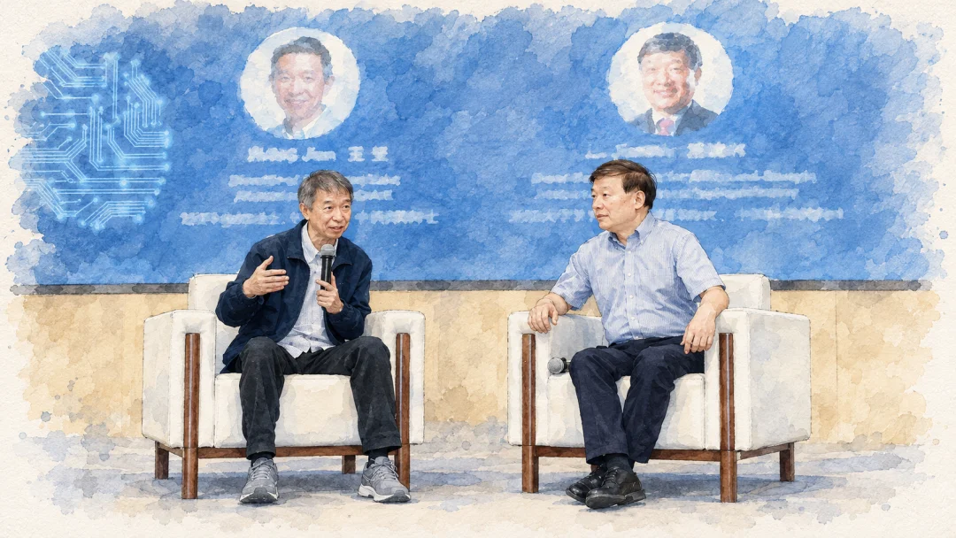 王坚、励建书对谈“AI+数学”:AI不会终结数学,一个全新的世界正在打开