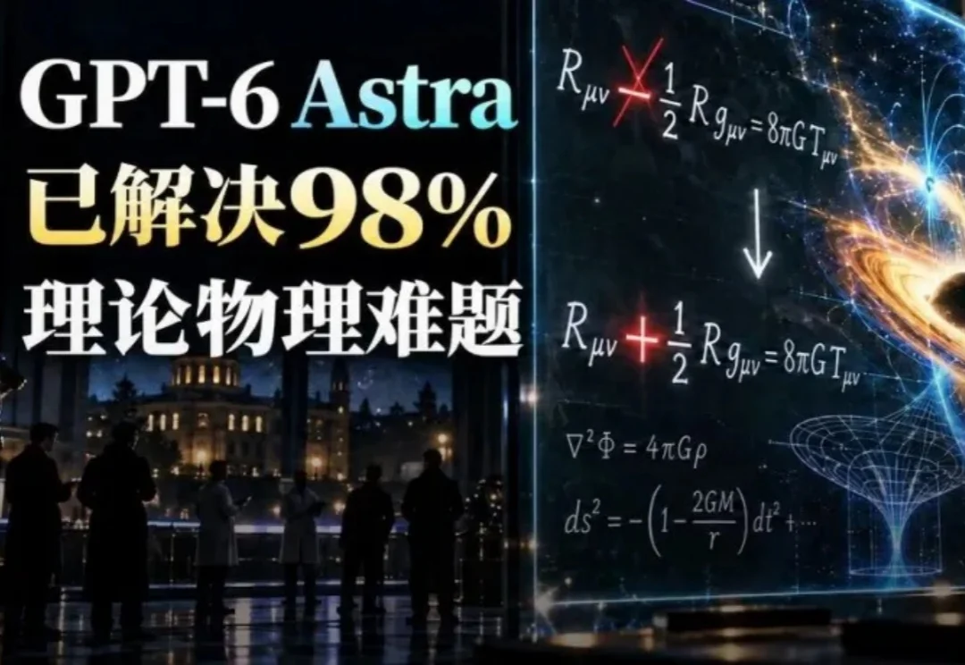 哈佛谷歌惊人研究：GPT-6 Astra已解决98%世界级物理难题！