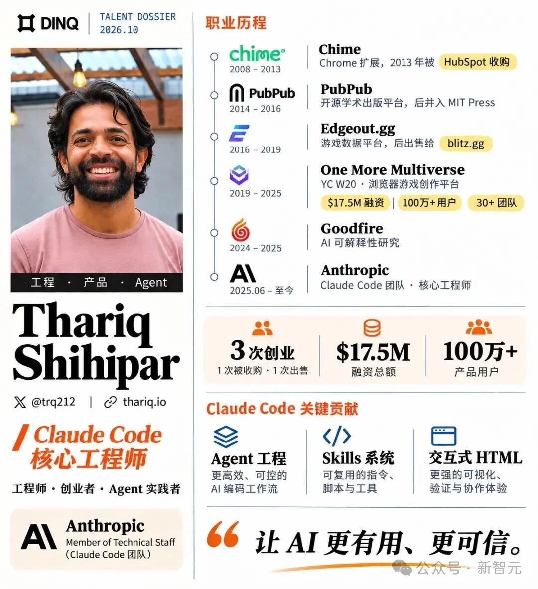 突发，Claude Code灵魂人物Thariq Shihipar宣布离职！