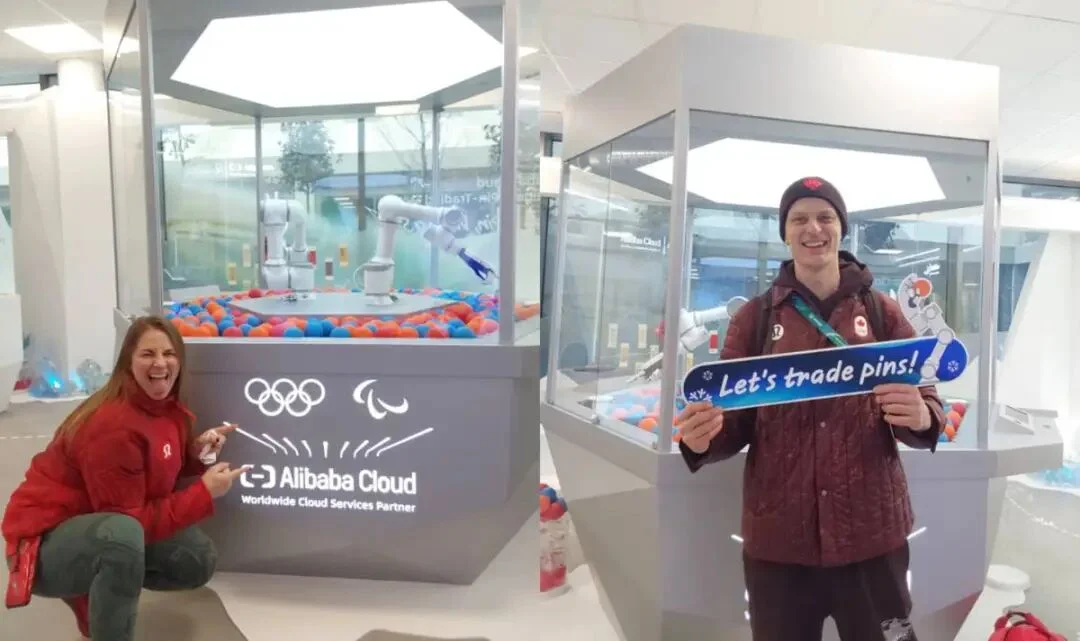 赛前必「摸福」？阿里云这个 AI 装置成了运动员的「冬奥许愿池」