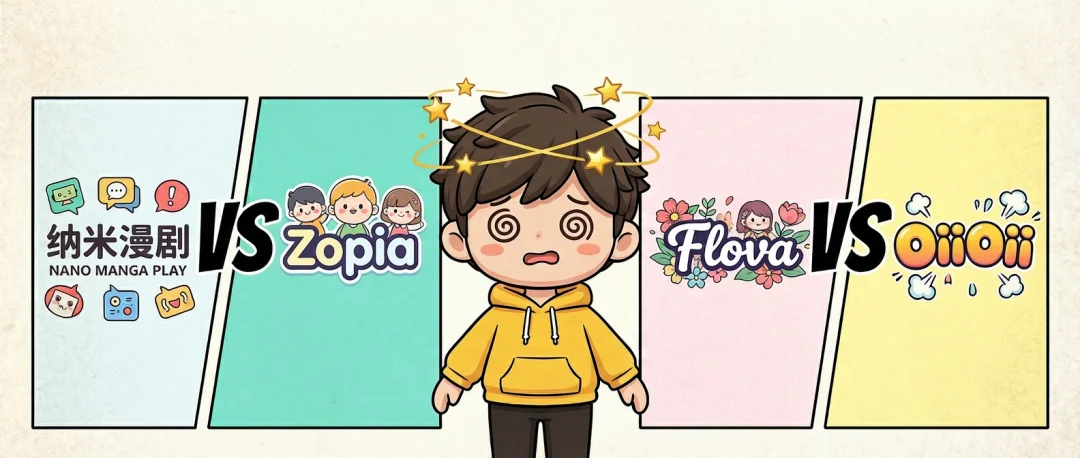 AI漫剧平台卷疯了: 纳米漫剧流水线 vs Zopia vs Flova vs OiiOii 哪家强？