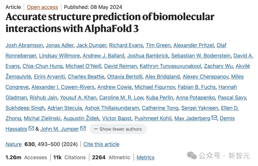 谷歌发布「AlphaFold 4」，不再开源！性能碾压上一代