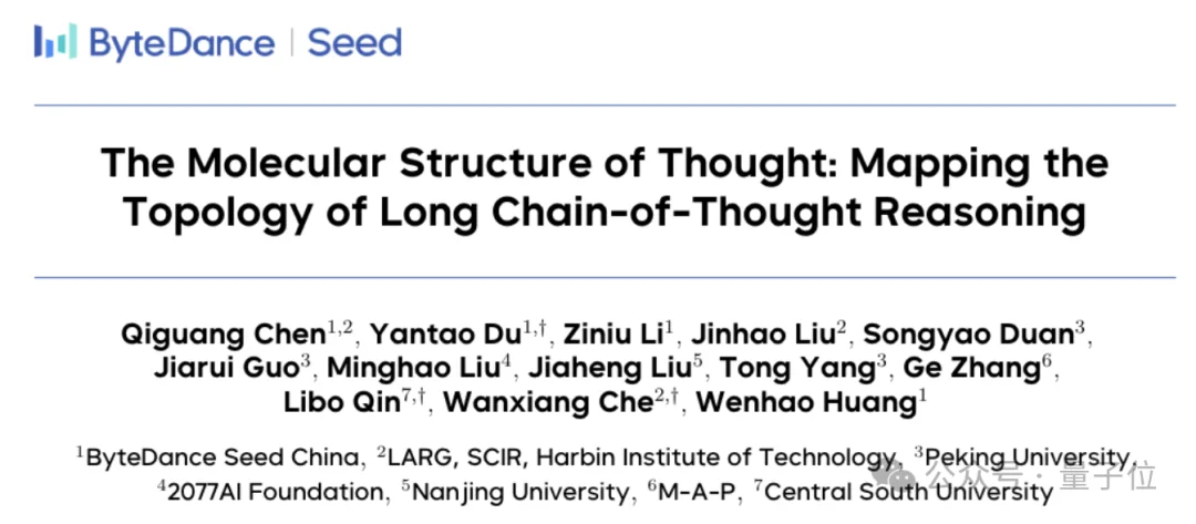 字节Seed用化学思想搞AI,把DeepSeek-R1的脑回路拆成了分子结构