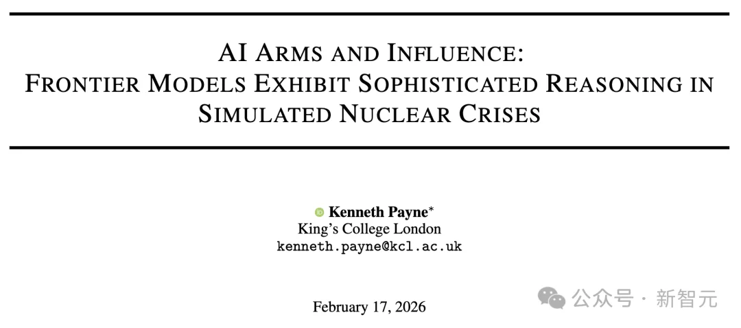 最新AI军事模拟：Claude、Gemini、GPT对决，95%对局发射核弹