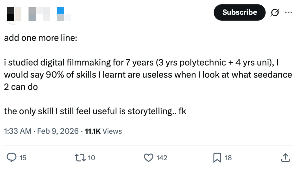 “强到可怕！”字节Seedance2.0灰度测试爆火，黑悟空老板：AIGC的童年结束了