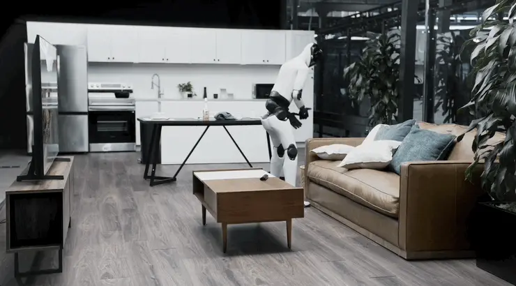 机器人全程自主收拾客厅！390亿美元估值机器人端到端新技能，英伟达持续加注