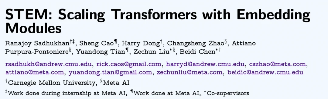 ICLR 2026｜早于DeepSeek Engram，STEM已重构Transformer「记忆」