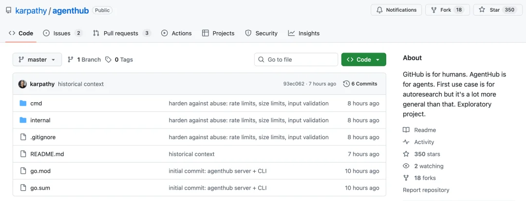 Karpathy Vibe Coding整新活：Agent版「GitHub」问世
