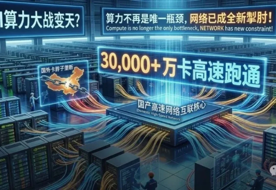 全球AI算力大战变天！十万卡算力集群爆表，国产IB真香？