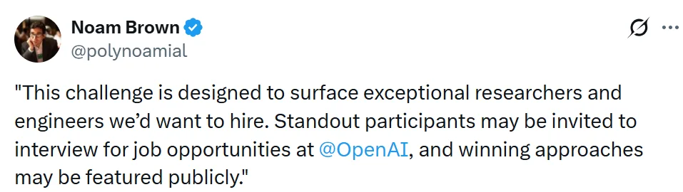 想进OpenAI？先解出这道题，百万美元算力已就位