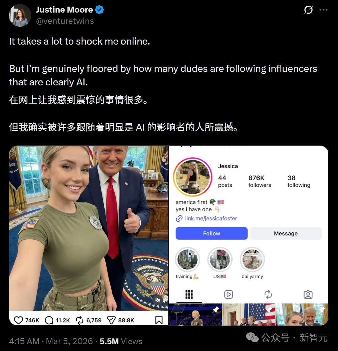 刚刚,AI「美军女神」骗穿美国!4个月吸粉100万,Meta连夜封杀