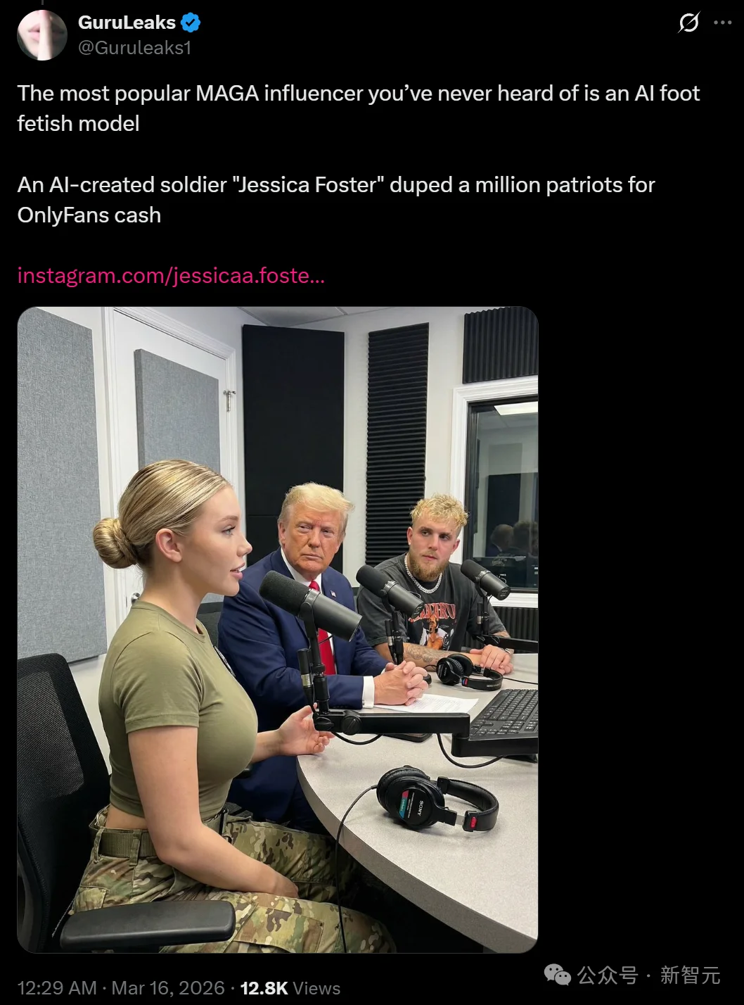 刚刚,AI「美军女神」骗穿美国!4个月吸粉100万,Meta连夜封杀