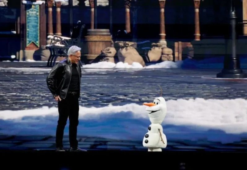 妈妈，迪士尼雪宝在跟我说话……