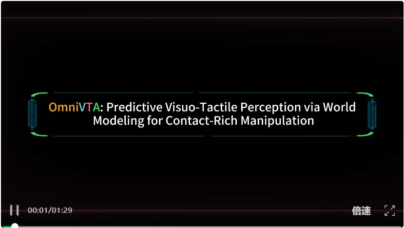 「被动感知」到「理解接触」！它石智航重磅发布OmniVTA视触觉世界模型