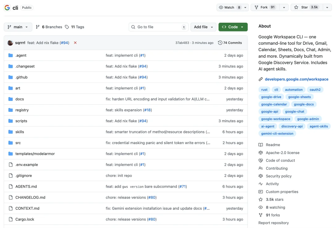 谷歌发布官方 CLI，可操作所有谷歌文档