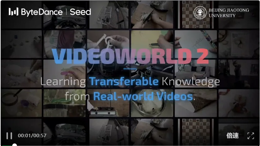 CVPR 2026 | AI寒武纪时刻？字节世界模型新作，仅靠视觉学习真实世界知识