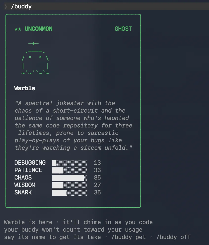 Claude Code宠物系统悄悄上线，我把白板刷成了金色传说。