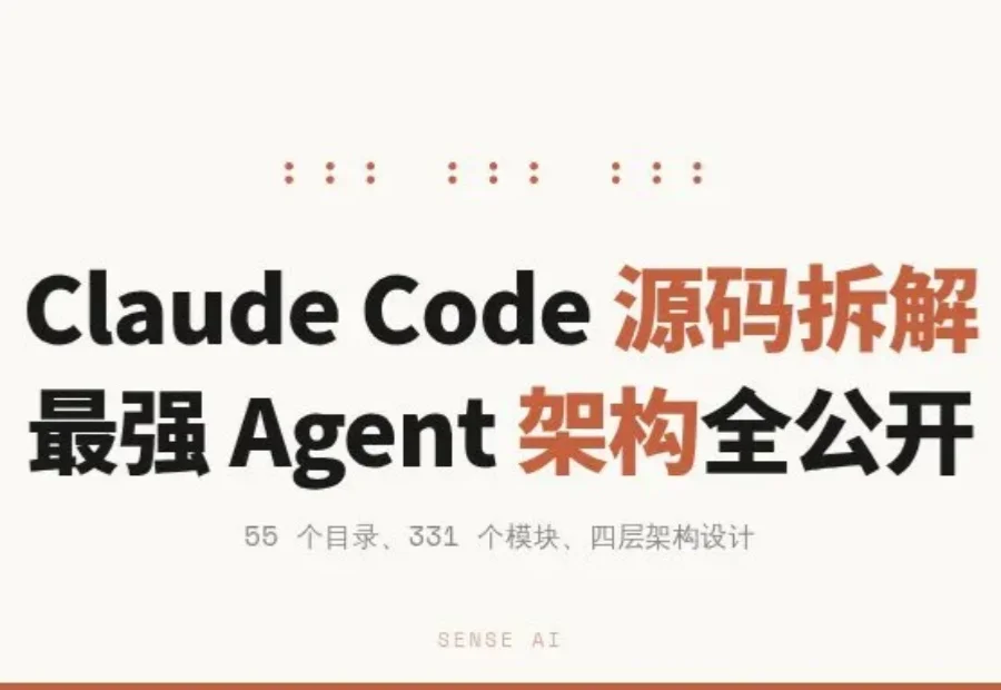 Claude Code源码全拆解：55个目录、331个模块，最强Agent架构长什么样