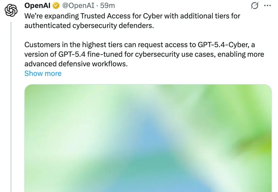 OpenAI也搞「Mythos」？刚刚，网络安全版GPT-5.4-Cyber亮相