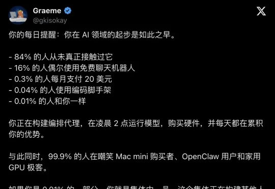 全球84%的人从未碰过AI，你以为自己晚了？其实你早得离谱！
