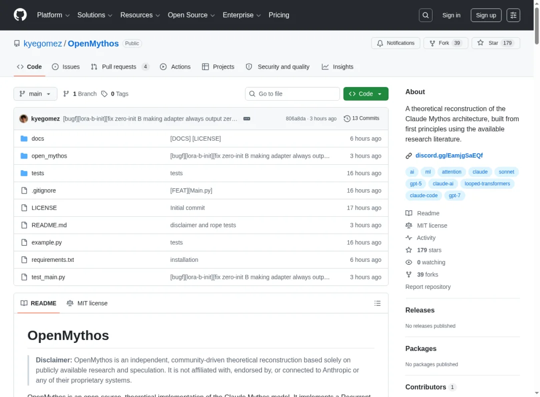 有人把 Claude Mythos 的架构逆向出来了