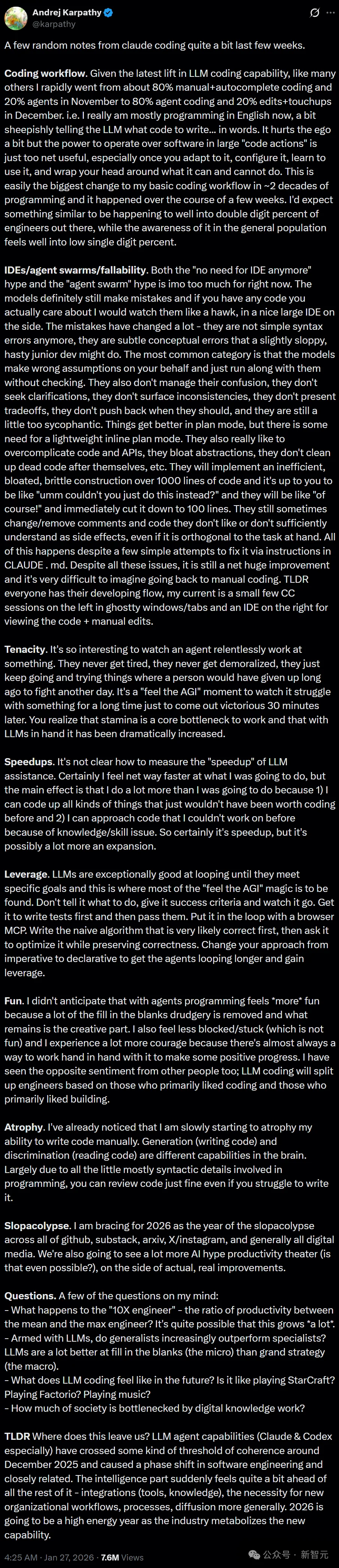 一个CLAUDE.md霸榜GitHub第一！蒸馏自Karpathy，6万码农抄作业