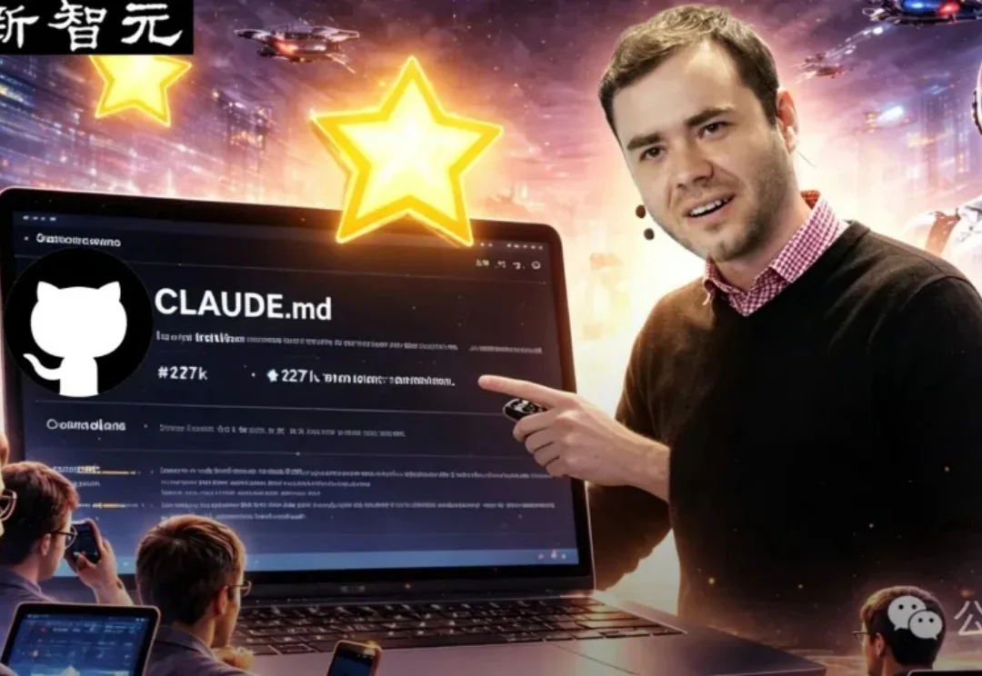 一个CLAUDE.md霸榜GitHub第一！蒸馏自Karpathy，6万码农抄作业