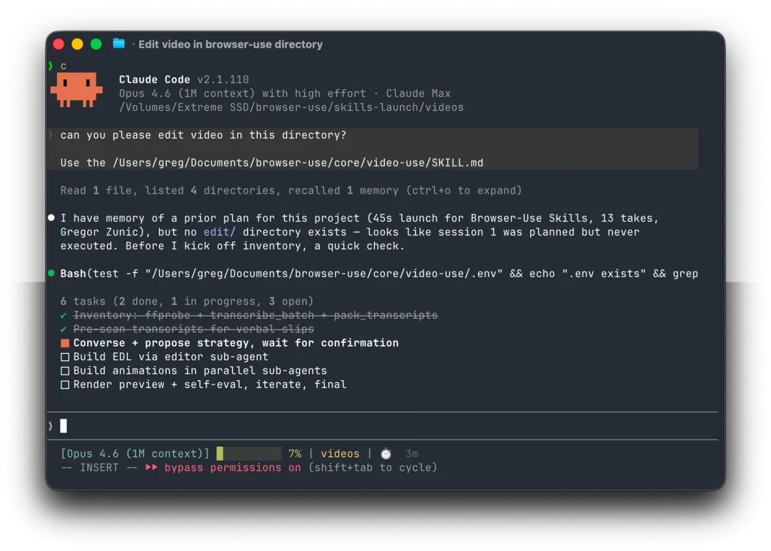 用Claude Code剪视频，自动去口癖、加字幕、调色，完全免费开源
