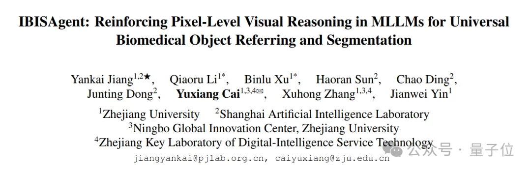 国产多模态Agent拿下医学分割SOTA！不用改模型、不加token | 浙大&上海AI Lab