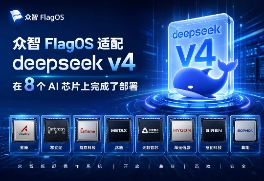 智源：FlagOS完成DeepSeekV4八款芯片Day0 适配，实现三重技术突破
