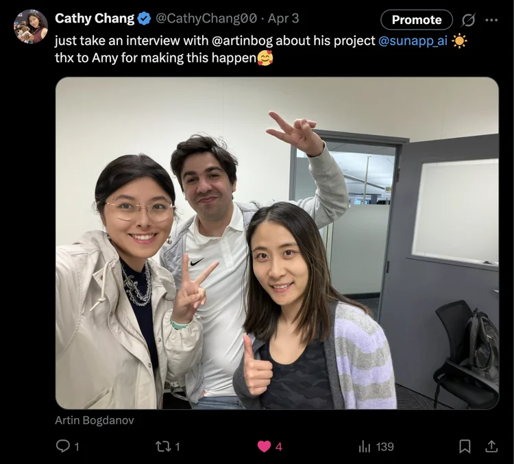 对话A16z Speedrun唯一语音AI公司Sun：屏幕没法给你真正的个性化，声音可以