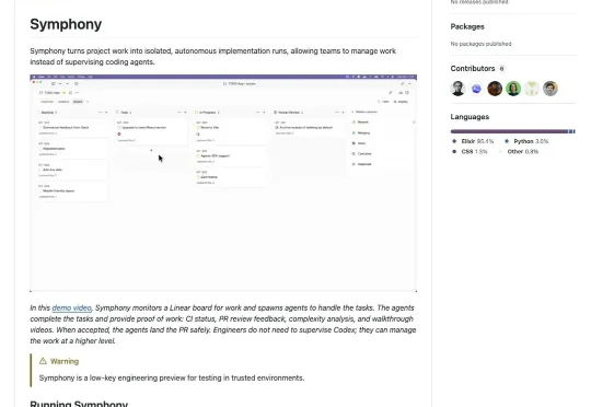 OpenAI工程师把话挑明了：一个人盯3到5个Coding Agent，基本就到顶了！反手开源 Symphony ——一套「少盯人、多验收」的新系统