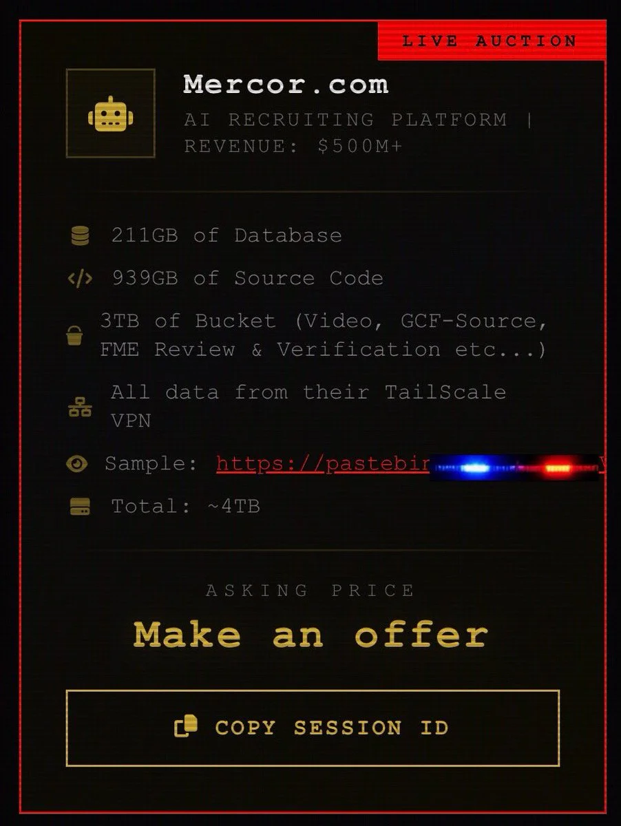 帮OpenAI和Anthropic训练AI的公司被黑了，4TB数据正在暗网上被拍卖