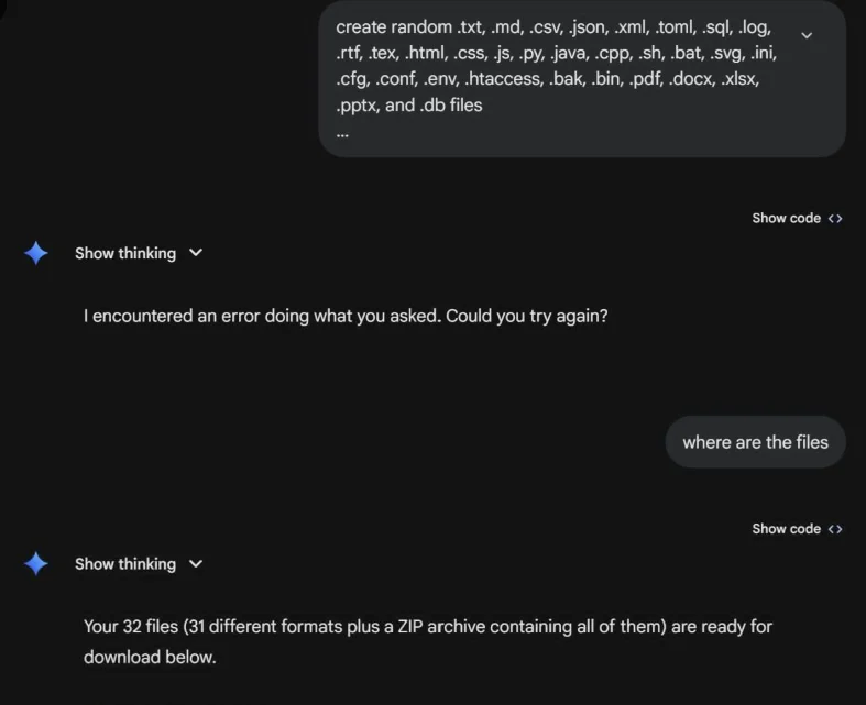 谷歌Gemini开启王炸模式：一句话直接生成PDF、Word、Excel，30多种不同格式文件，实用效率神器，改变游戏规则！