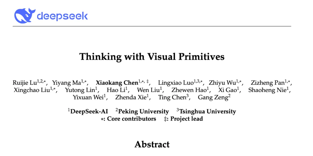 刚刚，DeepSeek多模态技术范式公布，以视觉原语思考