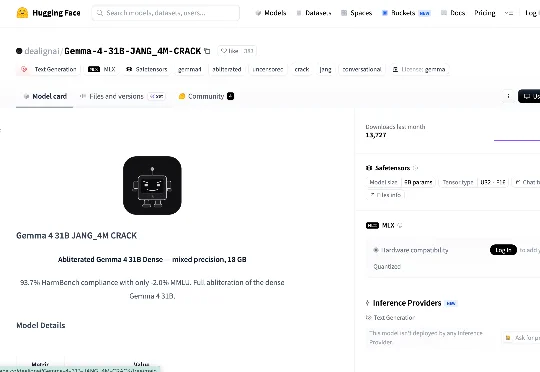 重磅！Google Gemma-4-31B 模型被彻底破解！【附越狱版下载链接】