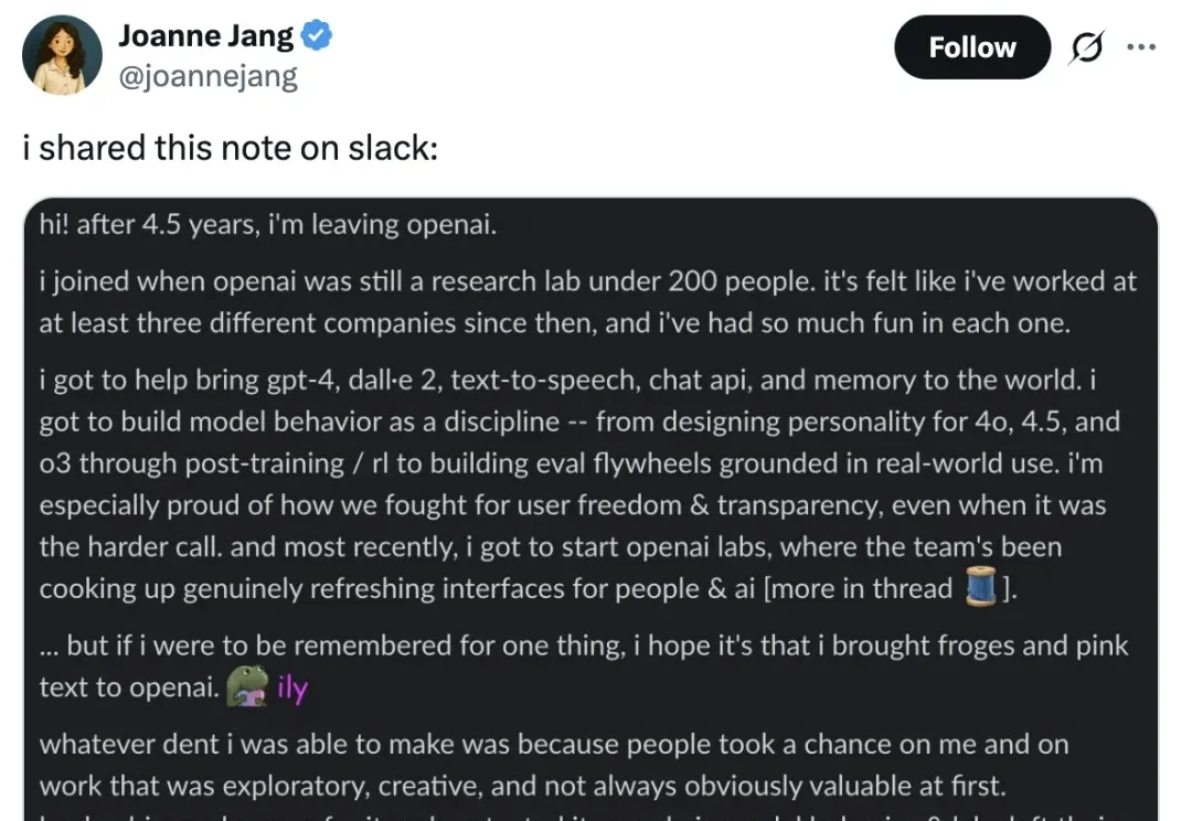 完球了，GPT-4o之母宣布离职OpenAI