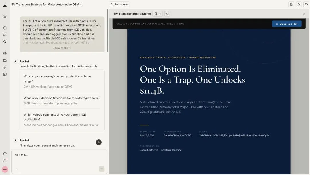 速递｜ AI咨询Rocket获1500万美元种子轮，月付250美元换两份麦肯锡级别报告