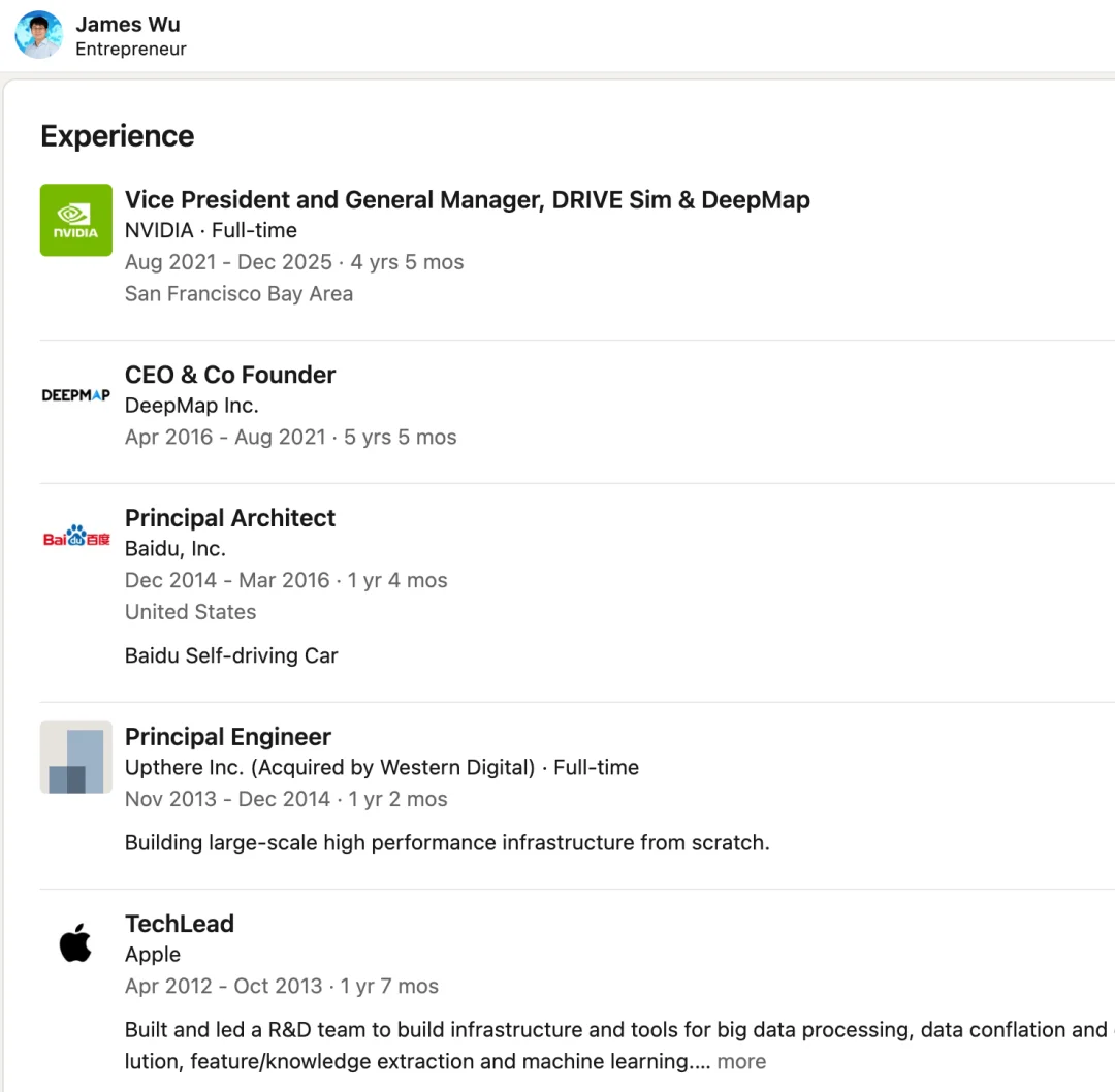 独家｜前DeepMap 创始人吴夏青离职英伟达创业，瞄准机器人数据方向