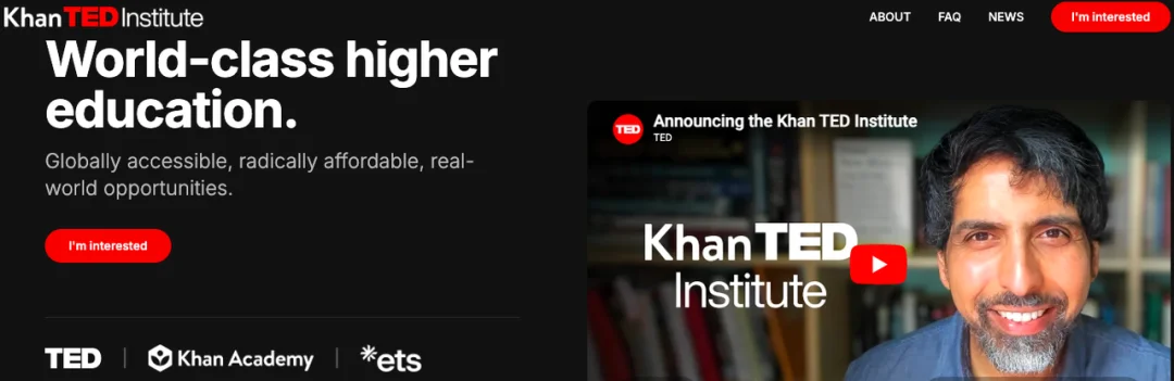 一万美元AI大学来了：Khan TED Institute成立