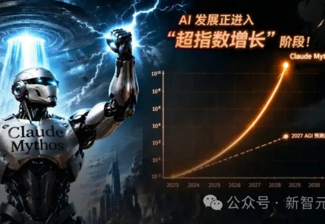 刚刚，Claude Mythos打爆AI评测天花板！超指数狂飙，2027奇点加速