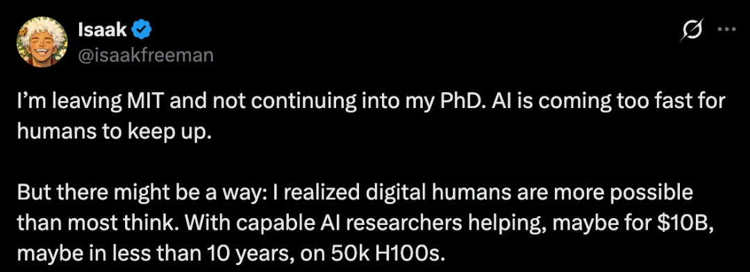 打不过AI就加入？他辍学MIT，要把人类意识装进芯片，创造「数字生命」