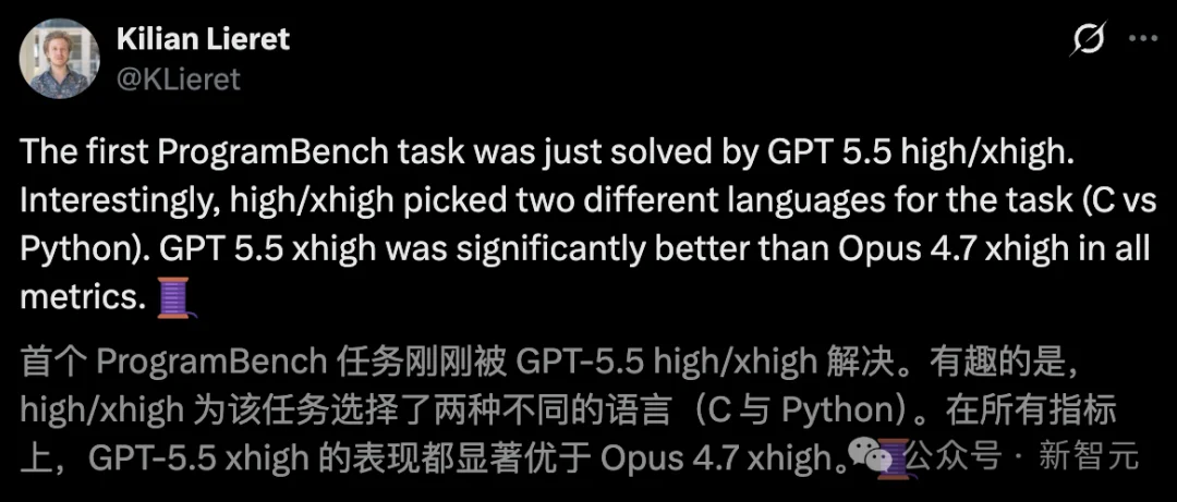 GPT-5.5全球首破！0源码盲写程序，编程AI进入新纪元