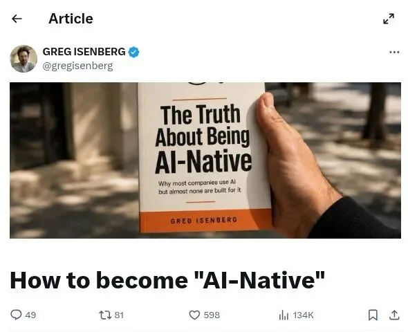 你的公司在“用AI”，还是真正AI原生？Greg说：全球也就