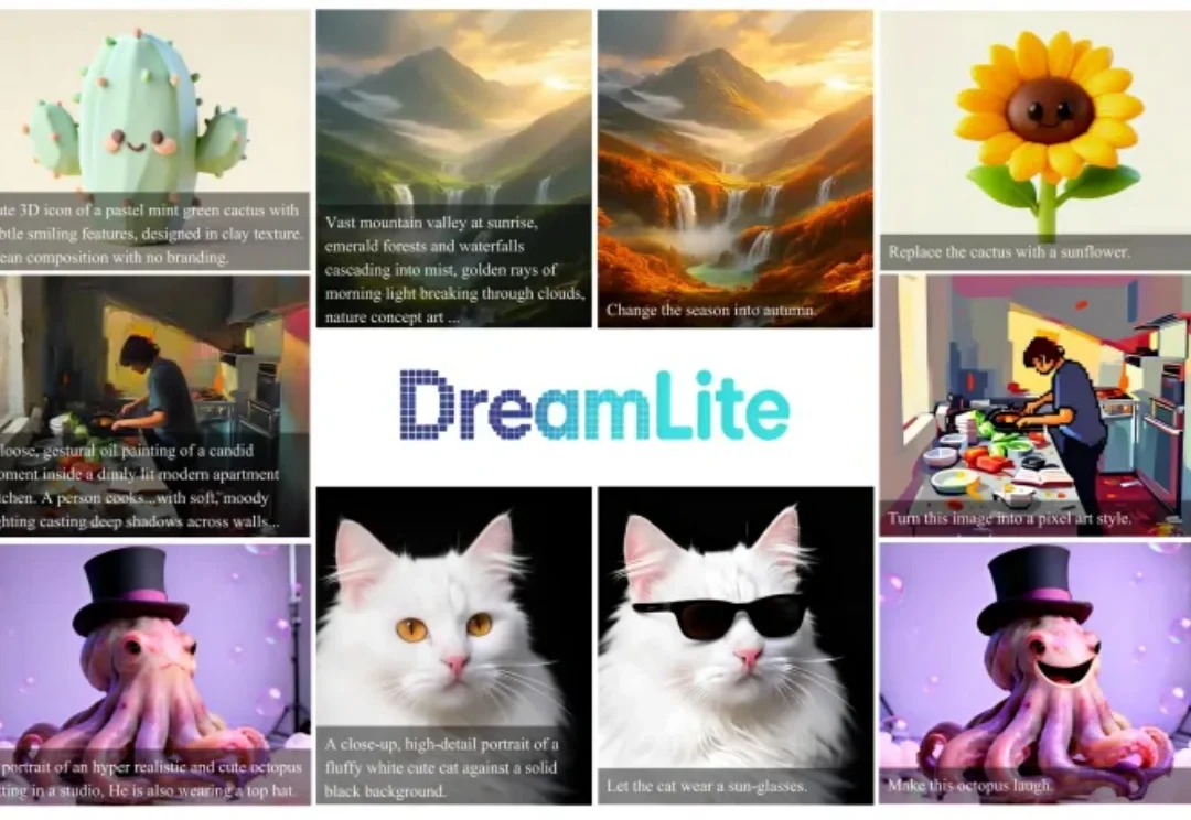 告别云端依赖！字节开源新作DreamLite让手机秒变 AI 画板