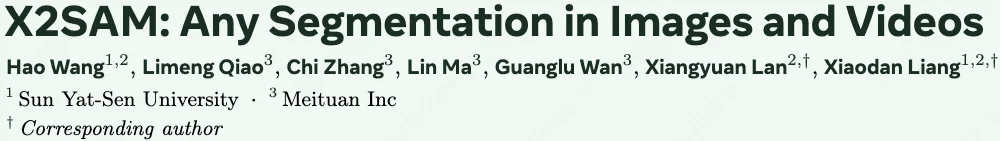 从图像到视频的任意分割：X2SAM让MLLM 真正看懂像素级时空世界